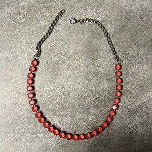 Coral Crystal Necklace